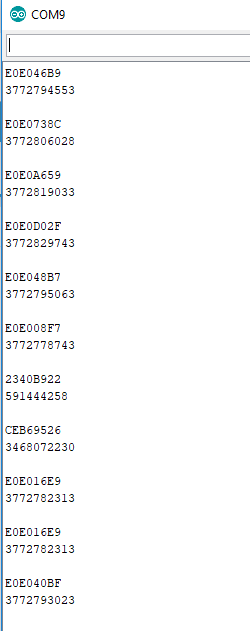 Infrared Sensor Serial Monitor