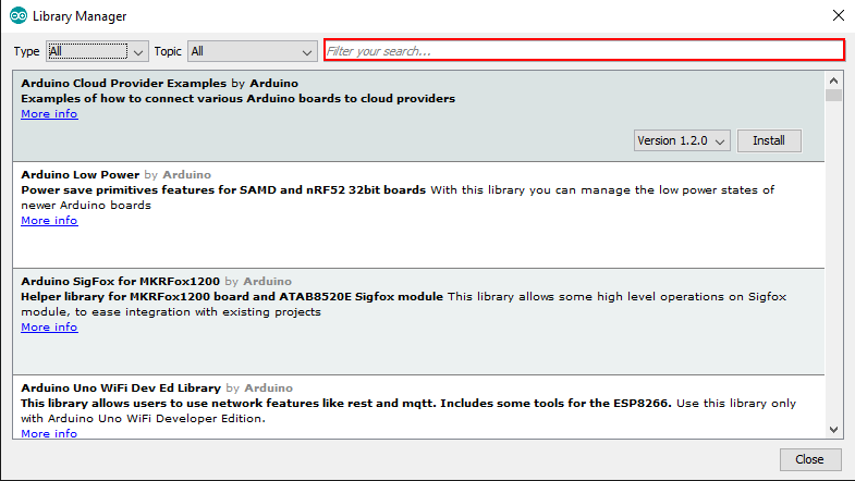 Arduino IDE library 2