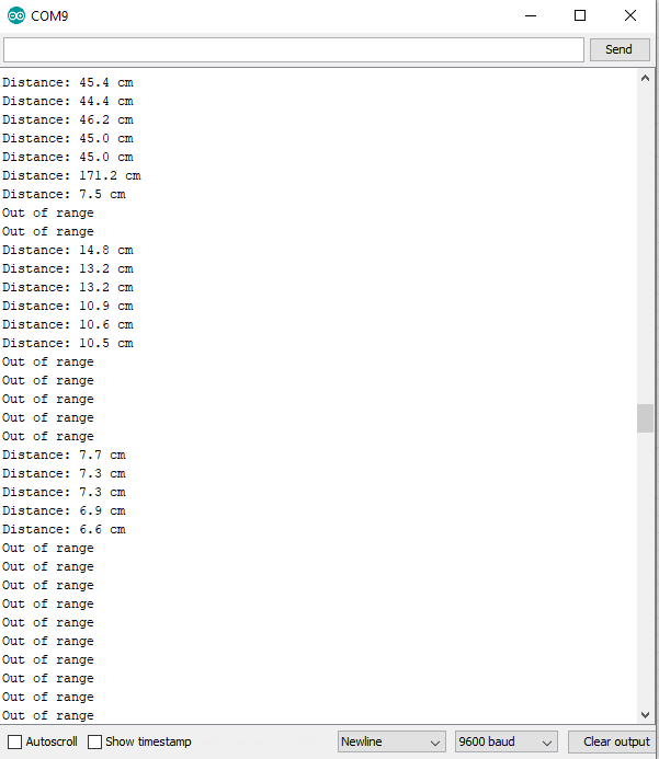 Ultrasonic Distance Output 1