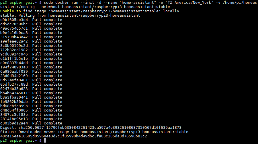 Raspberry Pi Home Assistant Docker Setup