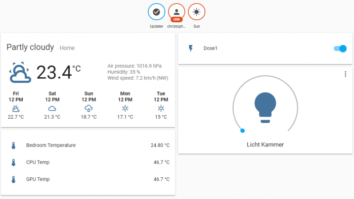 Home Assistant Dashboard 2