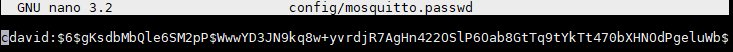 Mosquitto Password file