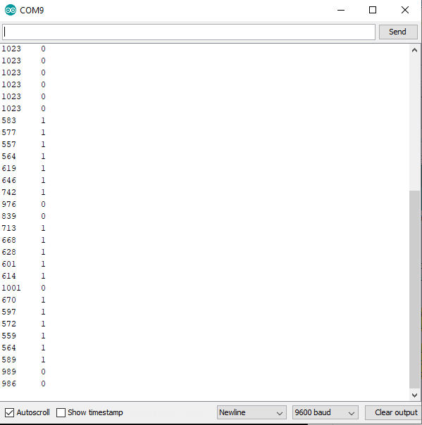 Rain Sensor Serial Monitor